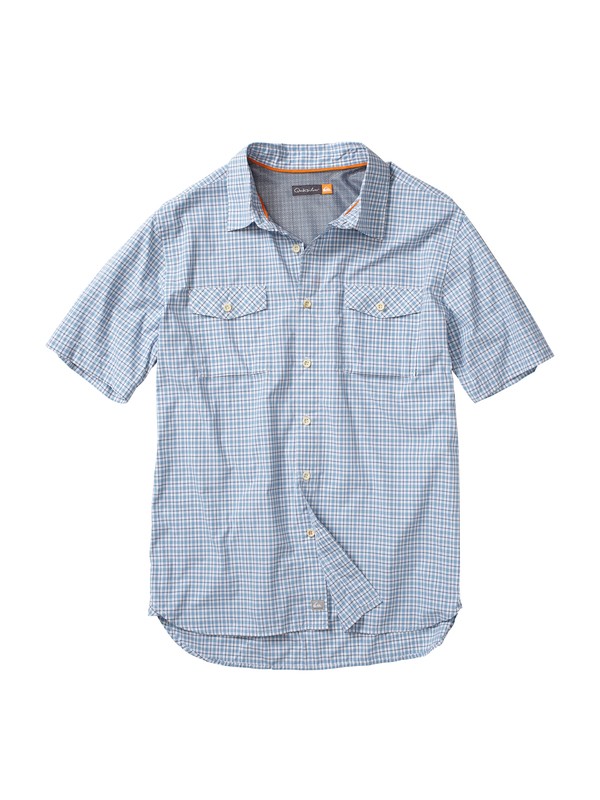 quiksilver, Men's Marine Lab Short Sleeve Shirt, ATOLL BLUE (bhc0) 0 Men's Marine Lab Short Sleeve Shirt AQMWT00012 Quiksilver