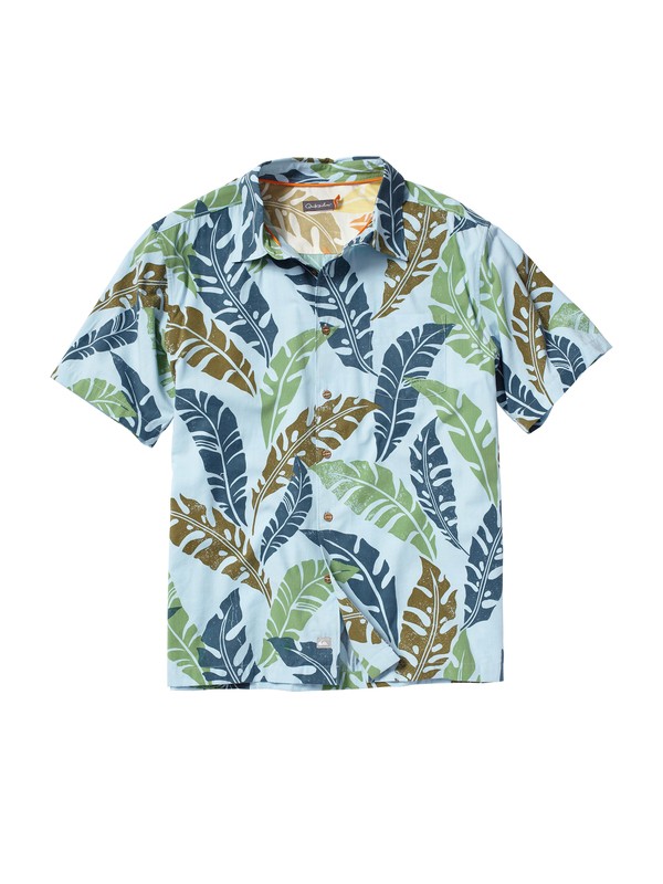 quiksilver, Men's Vilano Beach Short Sleeve Shirt, TILE (bgc0) 0 Men's Vilano Beach Short Sleeve Shirt AQMWT00026 Quiksilver