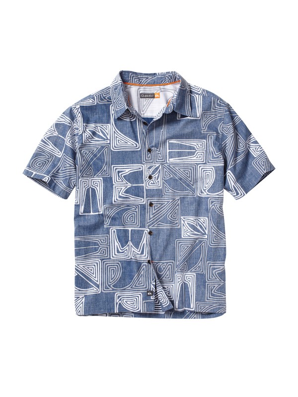quiksilver, Men's Kahutara Short Sleeve Shirt, SCUBA (brd0) 0 Men's Kahutara Short Sleeve Shirt AQMWT00027 Quiksilver