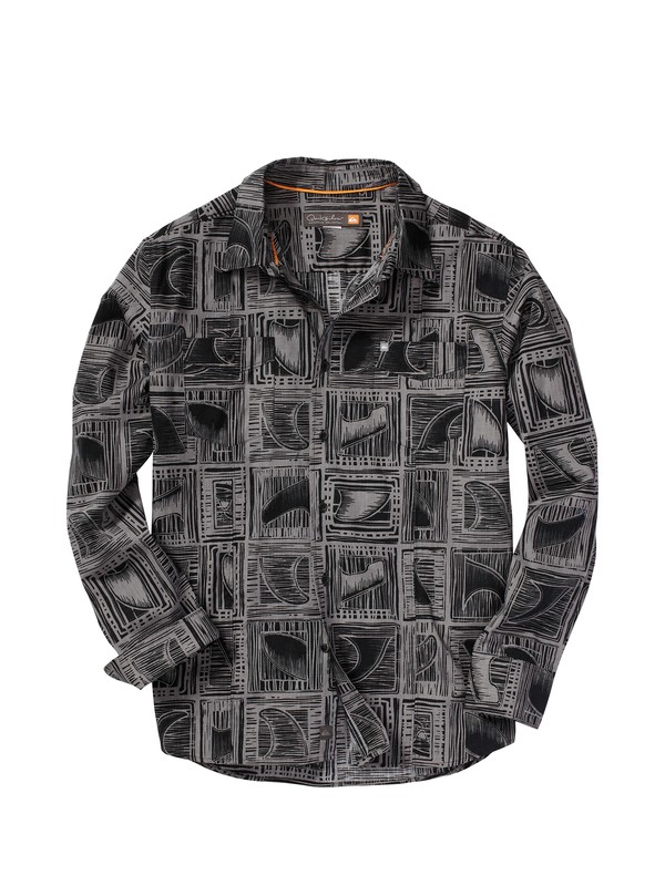 quiksilver, Men's Banyans Long Sleeve Shirt, BLACK (kvj0) 0 Men's Banyans Long Sleeve Shirt AQMWT00049 Quiksilver