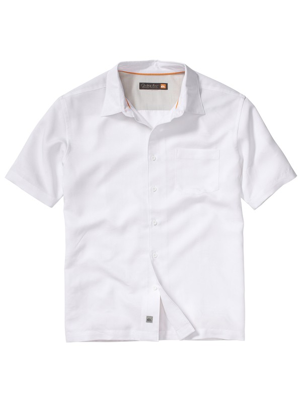 quiksilver, Men's Lantana Beach Short Sleeve Shirt, WHITE (wbb0) 0 Men's Lantana Beach Short Sleeve Shirt AQMWT00063 Quiksilver