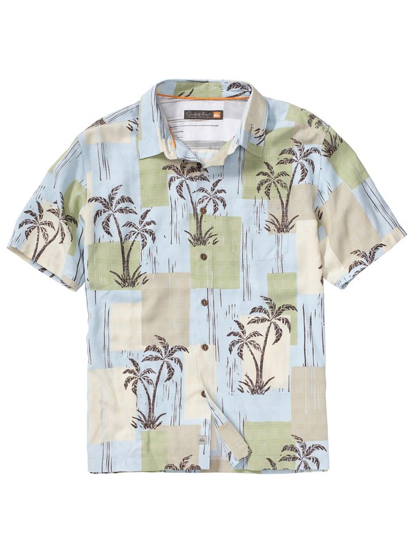 quiksilver, Men's Playa Sandrino Short Sleeve Shirt, ISLAND (bfg0) 0 Men's Playa Sandrino Short Sleeve Shirt AQMWT00069 Quiksilver