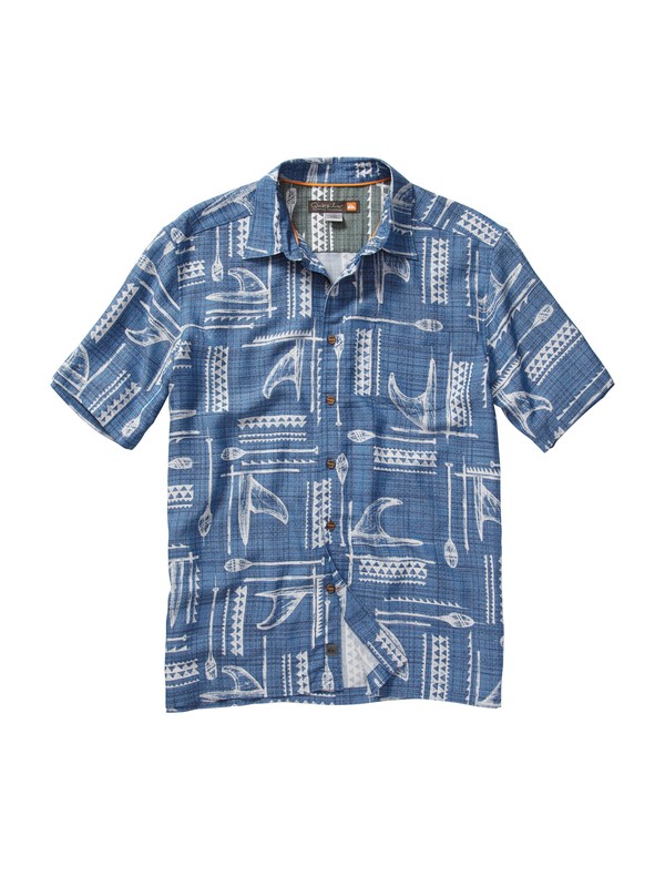 quiksilver, Men's Hapuna Bay Short Sleeve Shirt, LAKE (bqp0) 0 Men's Hapuna Bay Short Sleeve Shirt AQMWT00084 Quiksilver