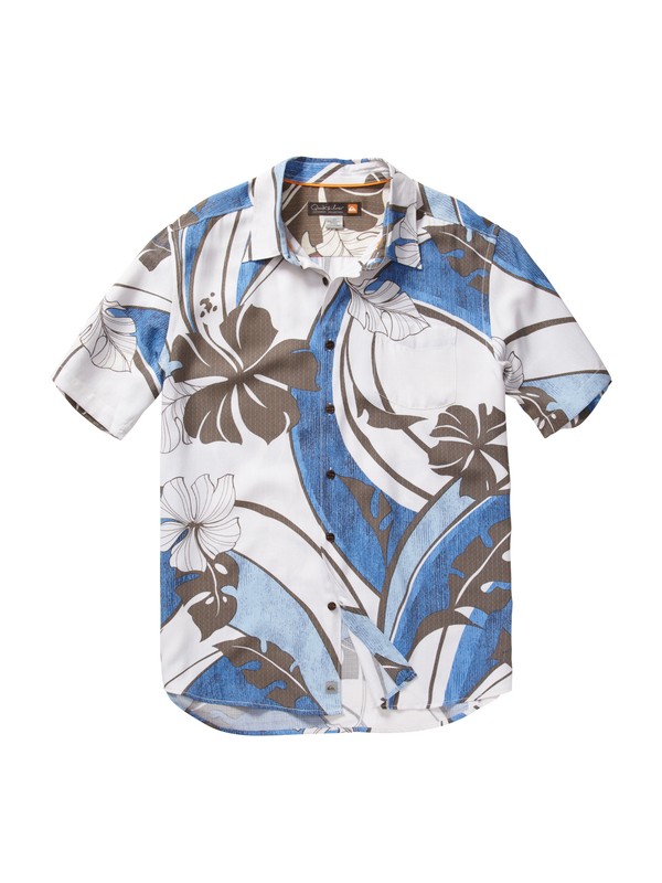 quiksilver, Men's Anahola Bay Short Sleeve Shirt, SCUBA (brd0) 0 Men's Anahola Bay Short Sleeve Shirt AQMWT00085 Quiksilver