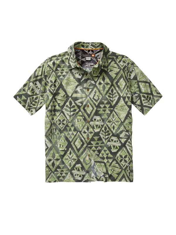 quiksilver, Men's Moorea Short Sleeve Shirt, REED GREEN (gpl0) 0 Men's Moorea Short Sleeve Shirt AQMWT00087 Quiksilver