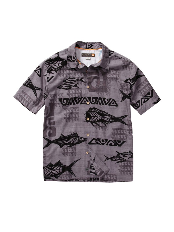 quiksilver, Men's Mana Point Short Sleeve Shirt, GREY (knf0) 0 Men's Mana Point Short Sleeve Shirt AQMWT00090 Quiksilver
