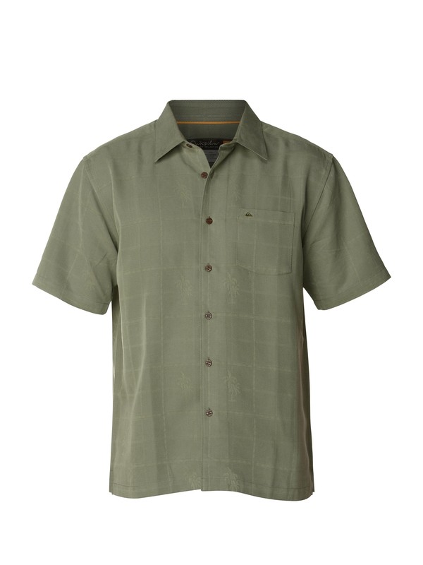 quiksilver, Men's Papaya Point Short Sleeve Shirt, MARINE GREEN (gnt0) 0 Men's Papaya Point Short Sleeve Shirt AQMWT00097 Quiksilver