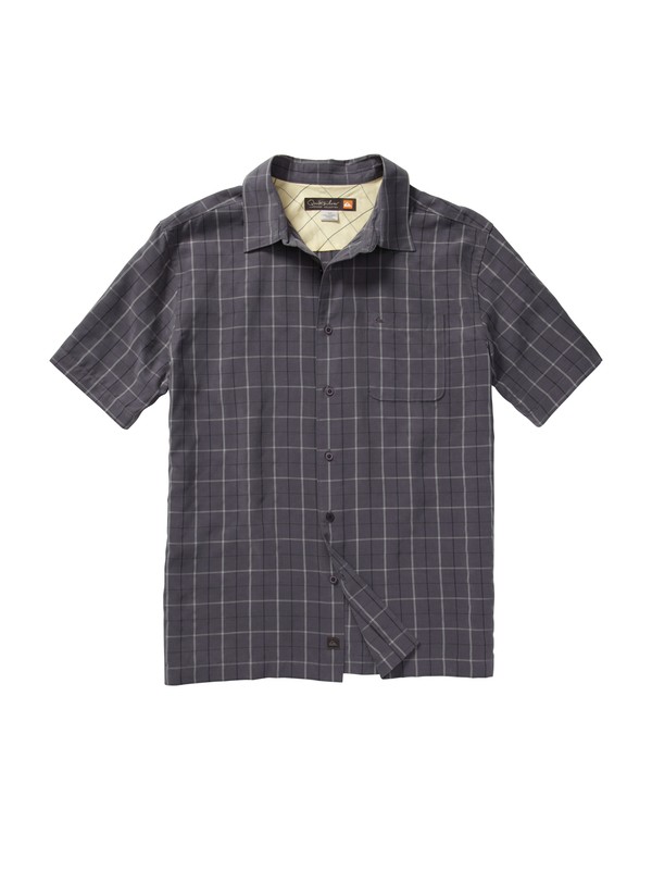 quiksilver, Men's Baracoa Coast Short Sleeve Shirt, STORM (krp0) 0 Men's Baracoa Coast Short Sleeve Shirt AQMWT00105 Quiksilver