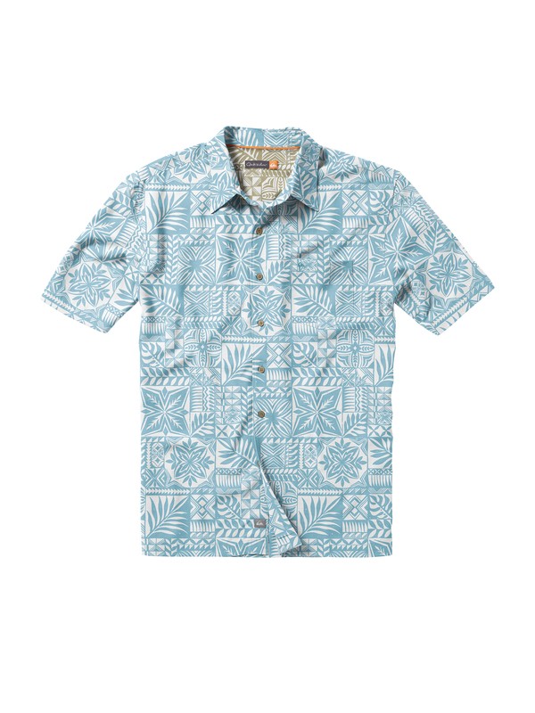 quiksilver, Men's Island Life Short Sleeve Shirt, TILE (bgc0) 0 Men's Island Life Short Sleeve Shirt AQMWT00130 Quiksilver