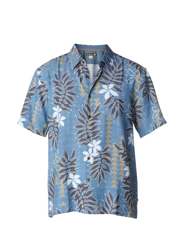 quiksilver, Men's Kaloko Short Sleeve Shirt, LAKE (bqp0) 0 Men's Kaloko Short Sleeve Shirt AQMWT00146 Quiksilver
