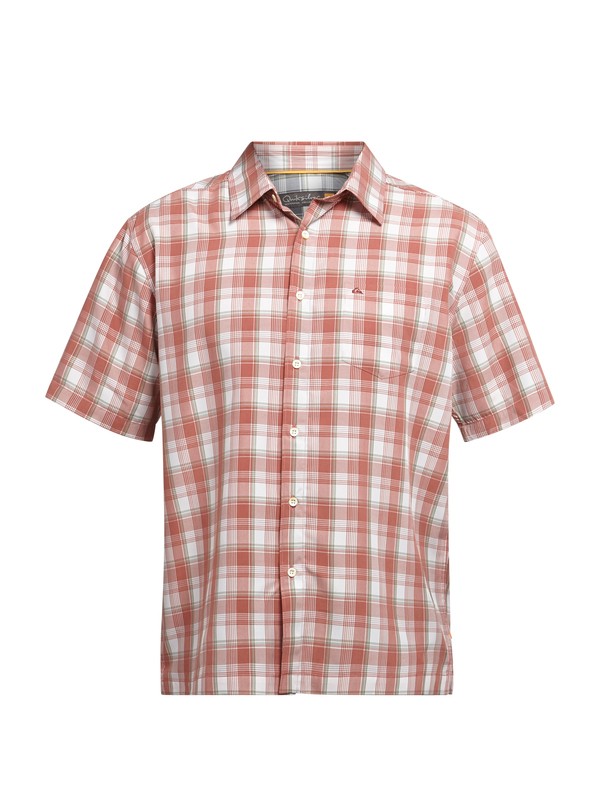quiksilver, Men's Makai Point Short Sleeve Shirt, AHI RED (cqn0) 0 Men's Makai Point Short Sleeve Shirt AQMWT03006 Quiksilver