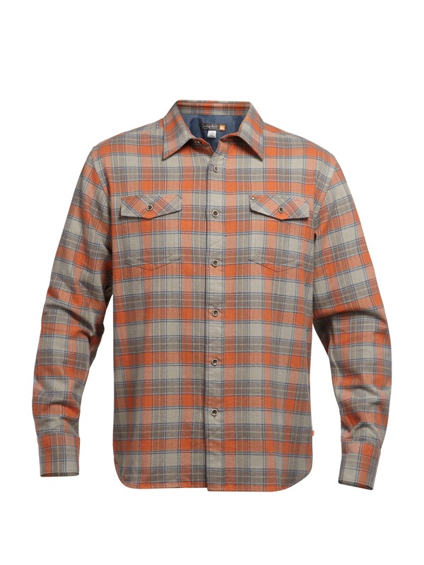 quiksilver, Men's Rock Creek Flannel Long Sleeve Shirt, CINNAMON (cpe0) 0 Men's Rock Creek Flannel Long Sleeve Shirt AQMWT03013 Quiksilver