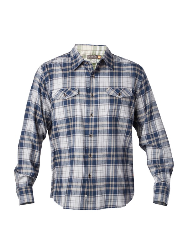 quiksilver, Men's Ponderosa Flannel Long Sleeve Shirt, NIGHT (bsn0) 0 Men's Ponderosa Flannel Long Sleeve Shirt AQMWT03014 Quiksilver
