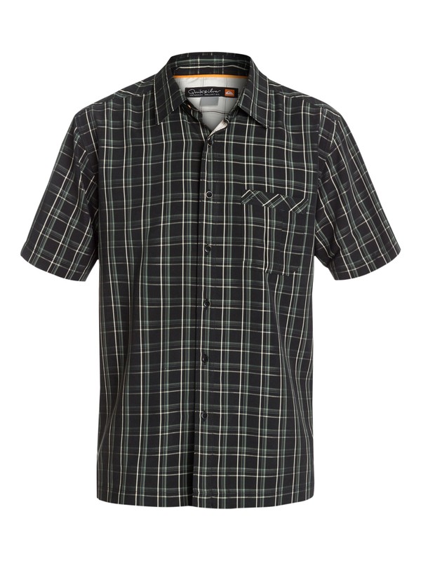 quiksilver, Men's Kirra Bay Short Sleeve Shirt, BLACK (kvj0) 0 Men's Kirra Bay Short Sleeve Shirt AQMWT03037 Quiksilver
