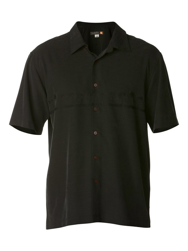 quiksilver, Men's Tahiti Palms Short Sleeve Shirt, BLACK (kvj0) 0 Men's Tahiti Palms Short Sleeve Shirt AQMWT03039 Quiksilver