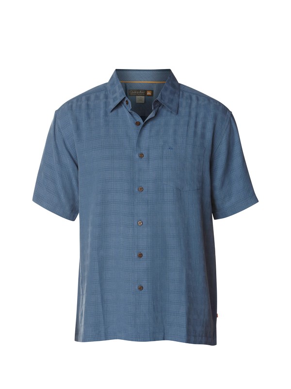 quiksilver, Men's Whitecliff Short Sleeve Shirt, SCUBA (brd0) 0 Men's Whitecliff Short Sleeve Shirt AQMWT03044 Quiksilver