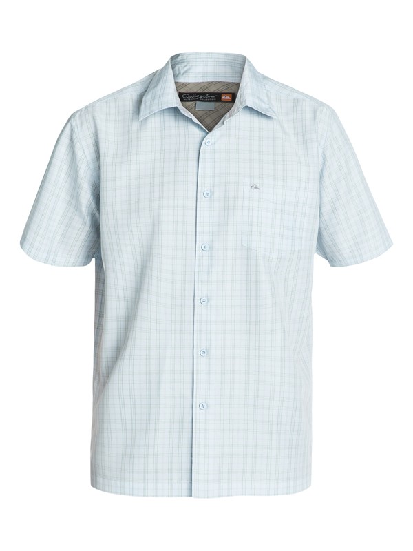 quiksilver, Mens Rockingham Bay Short Sleeve Shirt, SKY (beq0) 0 Mens Rockingham Bay Short Sleeve Shirt AQMWT03045 Quiksilver