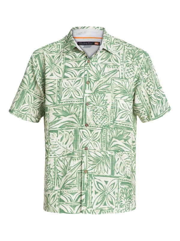 quiksilver, Men's Moana Bay Short Sleeve Shirt, ELM (gpg0) 0 Men's Moana Bay Short Sleeve Shirt AQMWT03048 Quiksilver