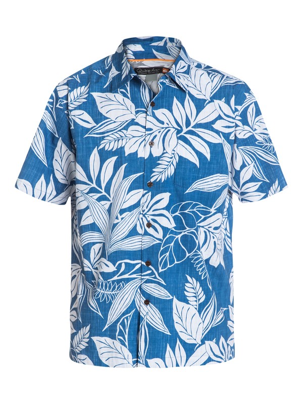 quiksilver, Mens Piermont Point Short Sleeve Shirt, INDIGO (bqp0) 0 Mens Piermont Point Short Sleeve Shirt AQMWT03049 Quiksilver
