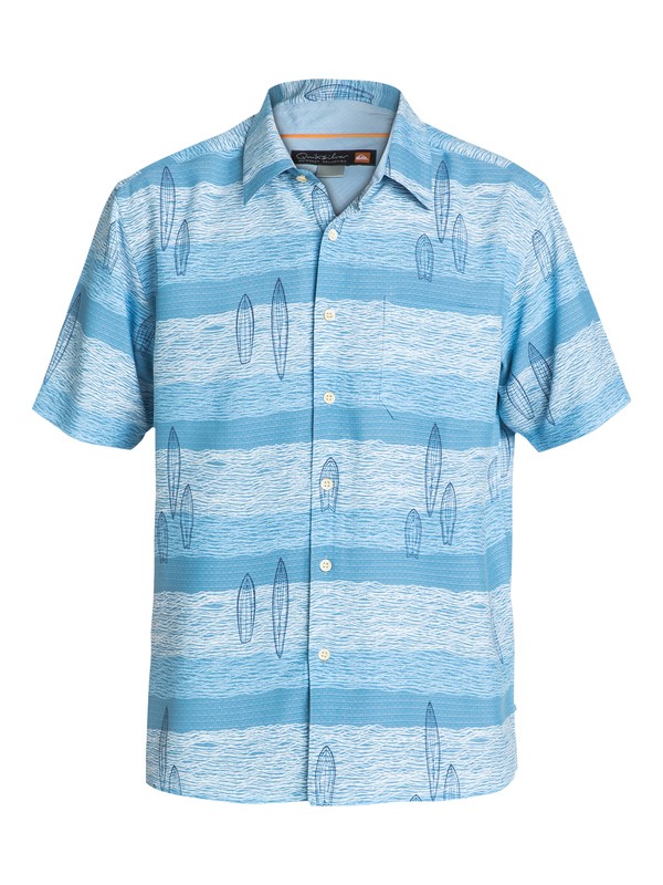 quiksilver, Men's Snapper Rocks Short Sleeve Shirt, WAVE (bll0) 0 Men's Snapper Rocks Short Sleeve Shirt AQMWT03055 Quiksilver