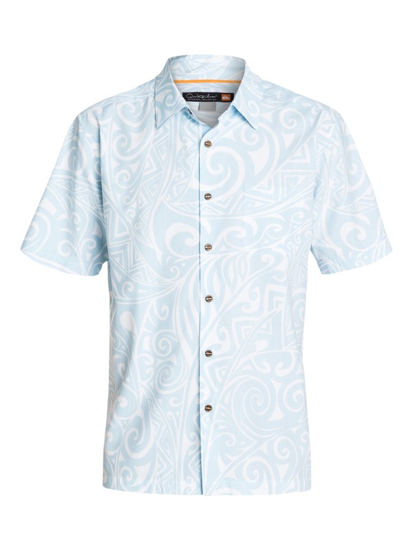 quiksilver, Men's Ensenada Short Sleeve Shirt, CIELO (bfa0) 0 Men's Ensenada Short Sleeve Shirt AQMWT03073 Quiksilver