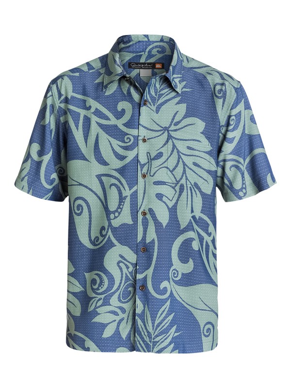 quiksilver, Men's West Bay Short Sleeve Shirt, ESTATE BLUE (bsw0) 0 Men's West Bay Short Sleeve Shirt AQMWT03088 Quiksilver