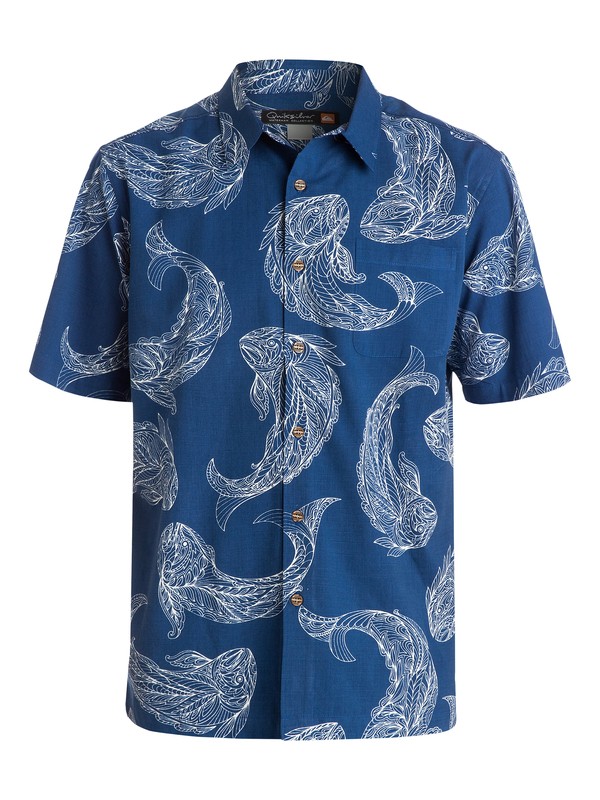 quiksilver, Men's Juno Beach Short Sleeve Shirt, ESTATE BLUE (bsw0) 0 Men's Juno Beach Short Sleeve Shirt AQMWT03092 Quiksilver