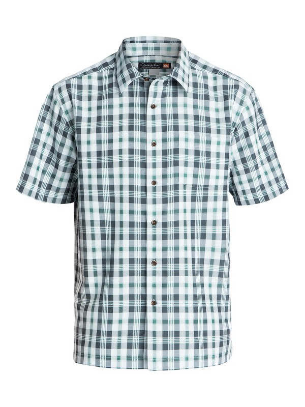 quiksilver, Men's Westbrook Short Sleeve Shirt, PLEIN AIR (bzl0) 0 Men's Westbrook Short Sleeve Shirt AQMWT03095 Quiksilver