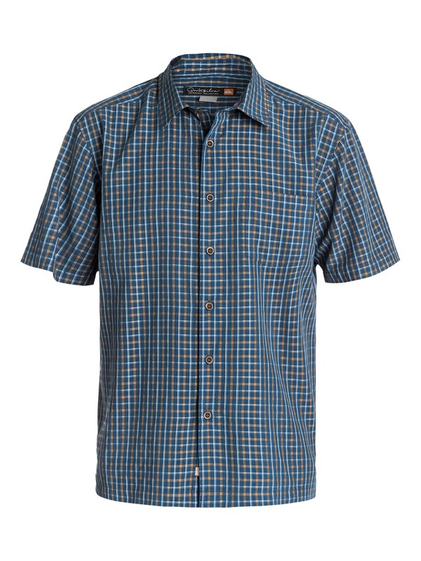 quiksilver, Men's Granada Short Sleeve Shirt, ESTATE BLUE (bsw0) 0 Men's Granada Short Sleeve Shirt AQMWT03097 Quiksilver
