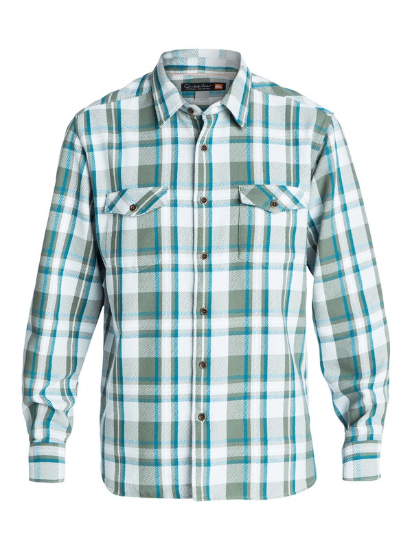 quiksilver, Men's Cedar Island Long Sleeve Shirt, WREATH (gnb0) 0 Men's Cedar Island Long Sleeve Shirt AQMWT03103 Quiksilver