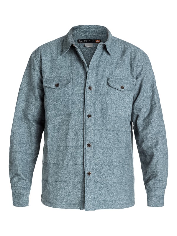 quiksilver, Men's Ridgewood Long Sleeve Shirt Jacket, DARK SLATE (krd0) 0 Men's Ridgewood Long Sleeve Shirt Jacket AQMWT03104 Quiksilver