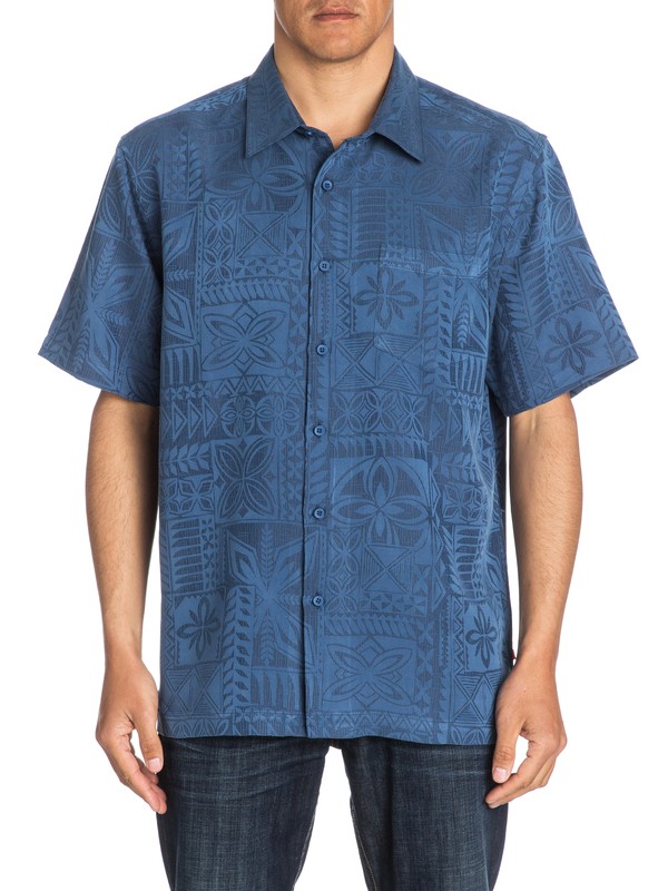 quiksilver, Waterman Aganoa Bay Short Sleeve Shirt, SCUBA (brd0) 0 Waterman Aganoa Bay Short Sleeve Shirt AQMWT03105 Quiksilver