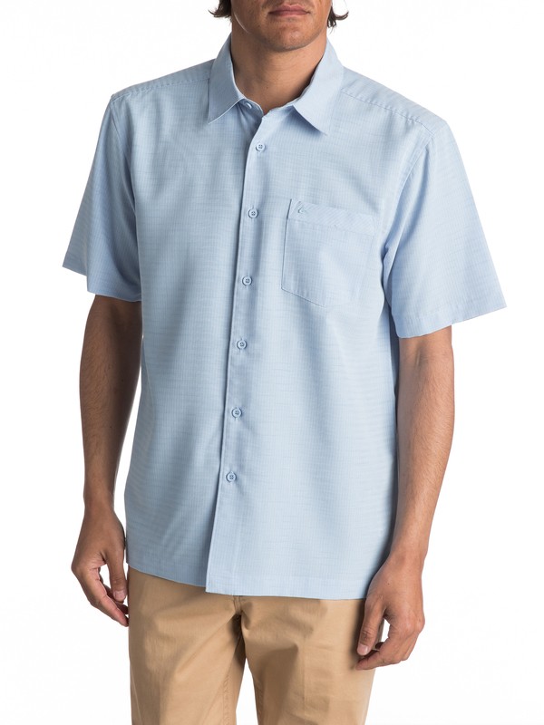 quiksilver, Waterman Centinela Short Sleeve Shirt, AZURE (bgr0) 0 Waterman Centinela Short Sleeve Shirt Blue AQMWT03106 Quiksilver