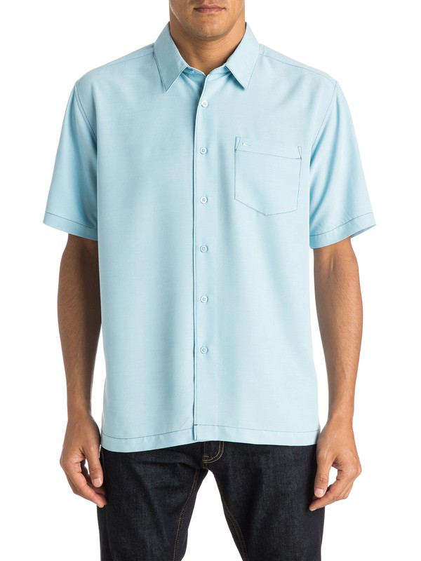 quiksilver, Waterman Clear Days Short Sleeve Shirt, CLEAN AIR (bgr0) 0 Waterman Clear Days Short Sleeve Shirt AQMWT03107 Quiksilver