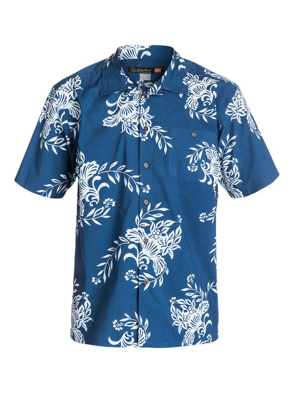 quiksilver, Men's Rivieras Short Sleeve Shirt, ESTATE BLUE (bsw0) 0 Men's Rivieras Short Sleeve Shirt AQMWT03110 Quiksilver