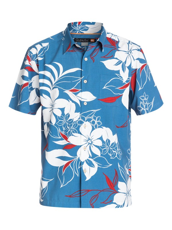 quiksilver, Men's The 4th Short Sleeve Shirt, INDIGO (bqp0) 0 Men's The 4th Short Sleeve Shirt AQMWT03112 Quiksilver
