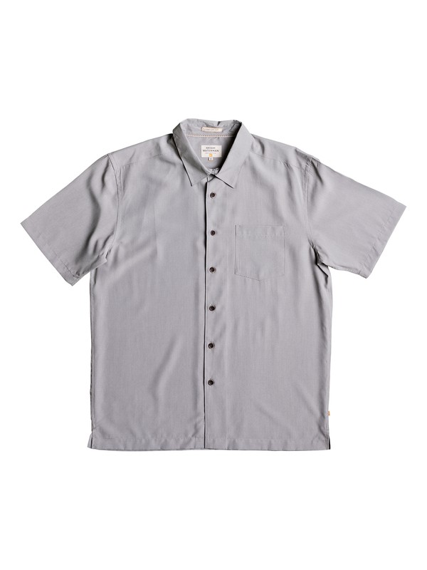 quiksilver, Waterman Cane Island Short Sleeve Shirt, BEETLE (gqm0) 0 Waterman Cane Island Short Sleeve Shirt Green AQMWT03113 Quiksilver