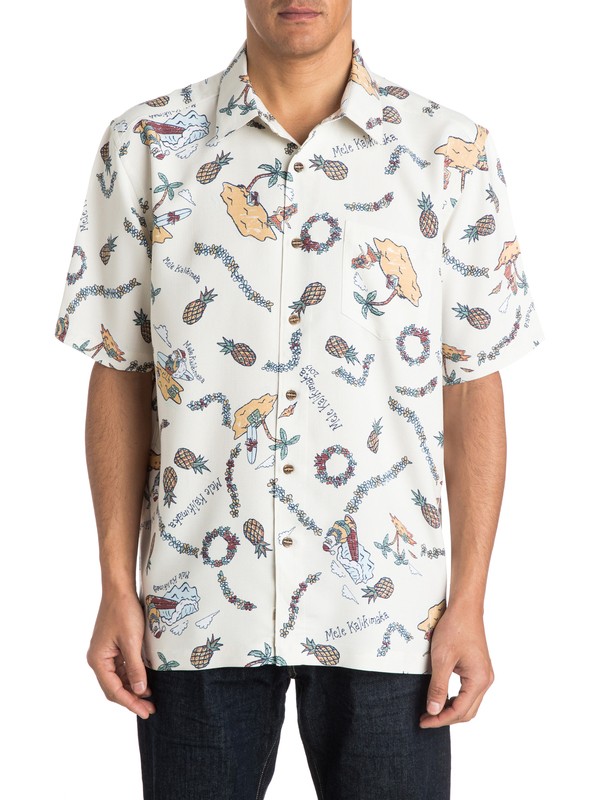 quiksilver, Men's Jolly Short Sleeve Shirt, CREME (wcl0) 0 Men's Jolly Short Sleeve Shirt AQMWT03134 Quiksilver