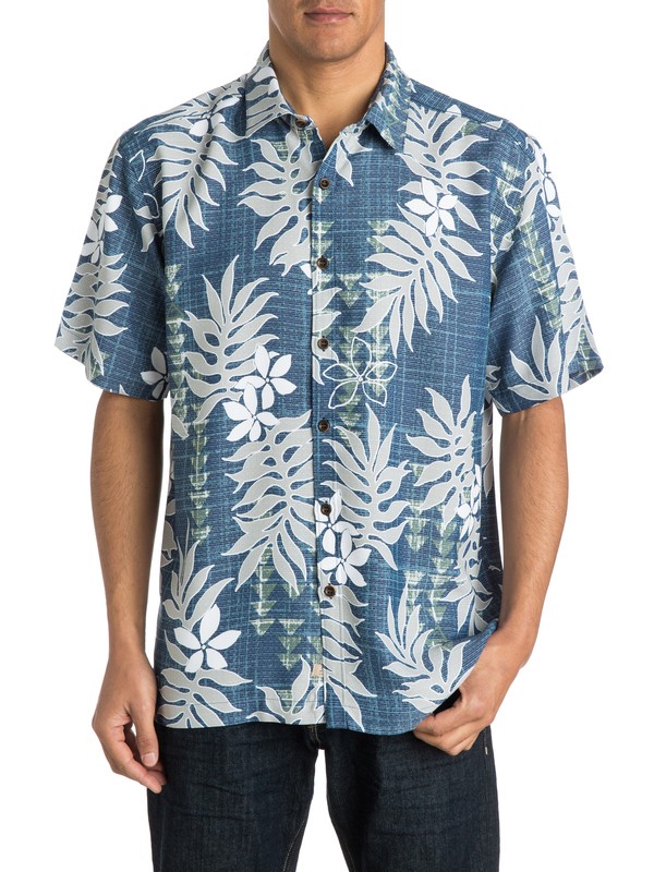 quiksilver, Men's Smoke Point Short Sleeve Shirt, ESTATE BLUE (bsw0) 0 Men's Smoke Point Short Sleeve Shirt AQMWT03137 Quiksilver