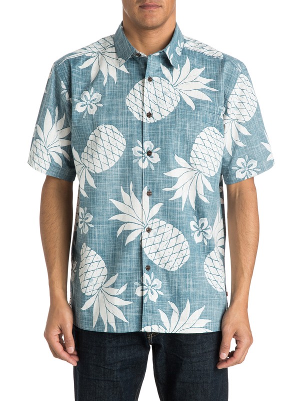 quiksilver, Men's Seatac Short Sleeve Shirt, REAL TEAL (bpr0) 0 Men's Seatac Short Sleeve Shirt AQMWT03139 Quiksilver