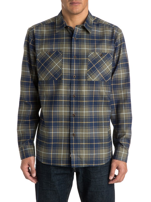 quiksilver, Men's Mercer Long Sleeve Shirt, GRAPE LEAF (cre0) 0 Men's Mercer Long Sleeve Shirt AQMWT03145 Quiksilver
