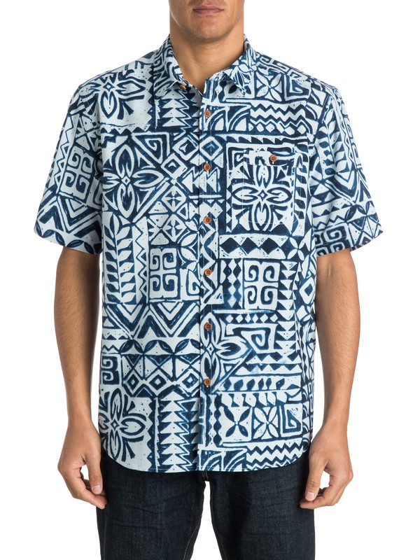 quiksilver, Men's La Playa Short Sleeve Shirt, PLEIN AIR (bzl0) 0 Men's La Playa Short Sleeve Shirt AQMWT03149 Quiksilver