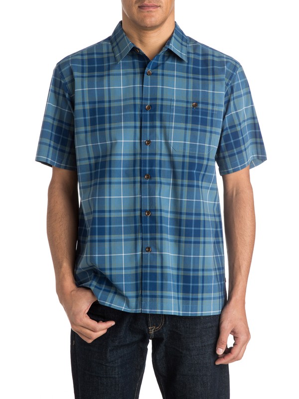 quiksilver, Men's Blackies Short Sleeve Shirt, REAL TEAL (bpr0) 0 Men's Blackies Short Sleeve Shirt AQMWT03154 Quiksilver