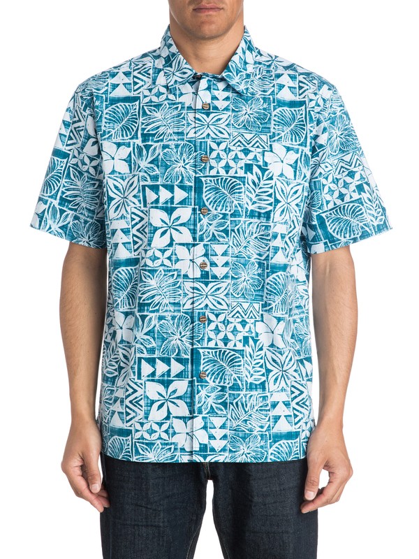quiksilver, Mens Salani Short Sleeve Shirt, PLEIN AIR (bzl0) 0 Mens Salani Short Sleeve Shirt AQMWT03172 Quiksilver