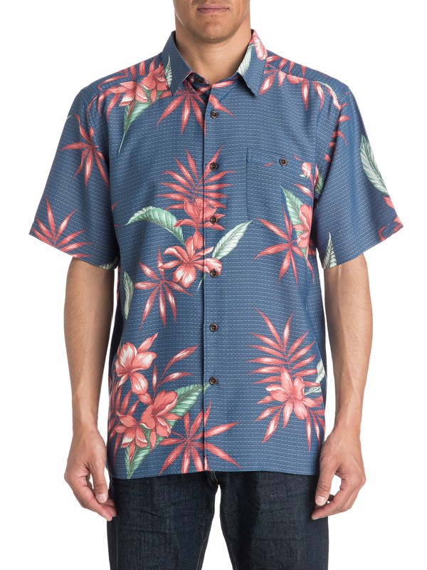 quiksilver, Mens Kealoha Short Sleeve Shirt, ENSIGN BLUE (brd0) 0 Mens Kealoha Short Sleeve Shirt AQMWT03176 Quiksilver