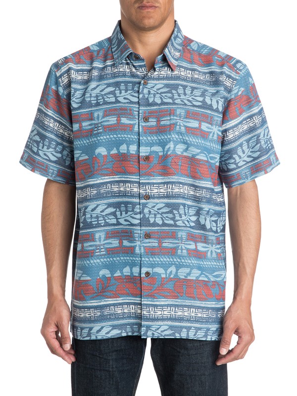 quiksilver, Mens Pina Short Sleeve Shirt, ENSIGN BLUE (brd0) 0 Mens Pina Short Sleeve Shirt AQMWT03177 Quiksilver