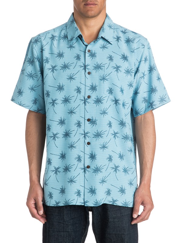 quiksilver, Mens Mini Palms Short Sleeve Shirt, PROVENCIAL (blm0) 0 Mens Mini Palms Short Sleeve Shirt AQMWT03178 Quiksilver