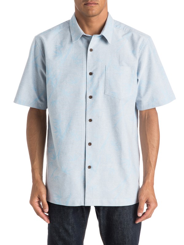 quiksilver, Mens Secret Island Short Sleeve Shirt, ENSIGN BLUE (brd0) 0 Mens Secret Island Short Sleeve Shirt AQMWT03183 Quiksilver