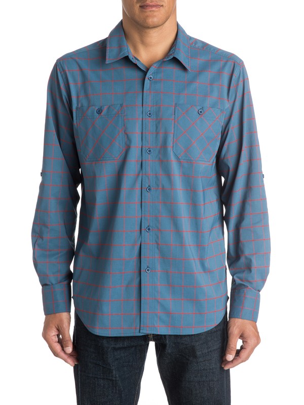 quiksilver, Mens Baja Norte Long Sleeve Shirt, ENSIGN BLUE (brd0) 0 Mens Baja Norte Long Sleeve Shirt AQMWT03184 Quiksilver