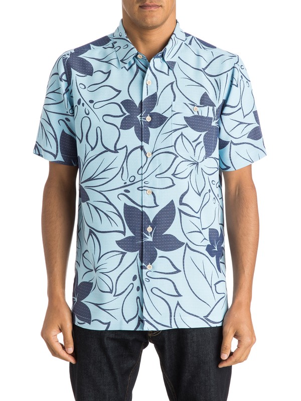 quiksilver, Waterman Encinitas - Short Sleeve Shirt, CLEAN AIR (bgr0) 0 Waterman Encinitas - Short Sleeve Shirt AQMWT03190 Quiksilver